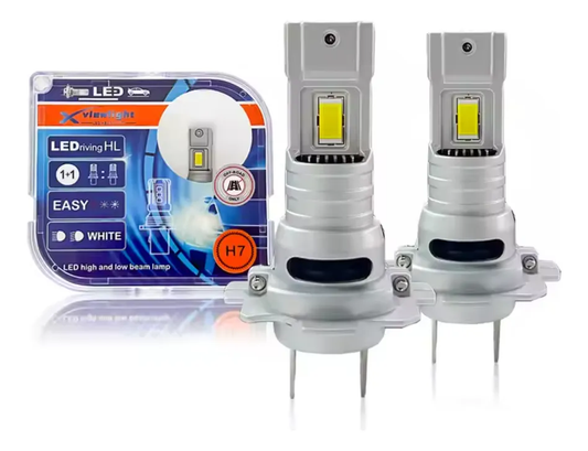 Ampolletas H7 Turbo Led Compactas 50.000 Lumens Canbus