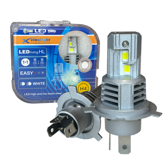 Ampolletas H4 Turbo Led Compactas Canbus 40mil Lumens 110w