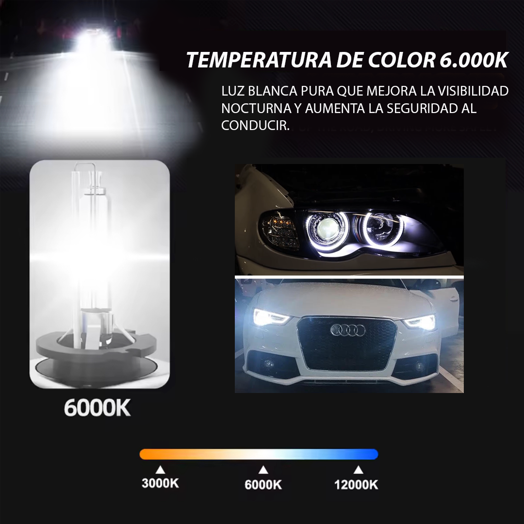 Ampolletas D1s xenon hid 35w 12v luz blanca (2 unidades)