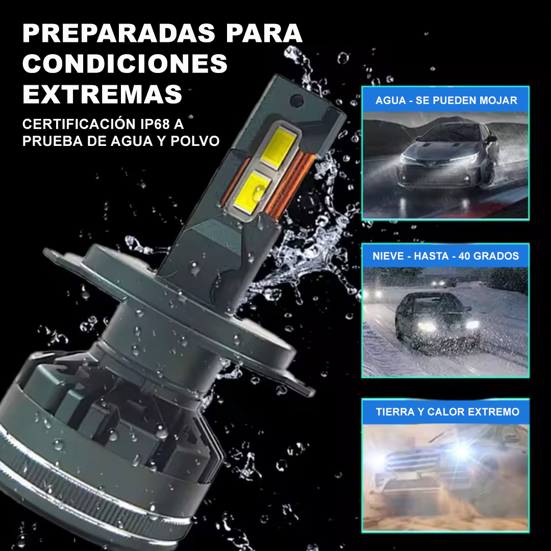 Ampolleta H4 Led Auto 60.000 Lúmenes 180w Canbus (2 unidades)