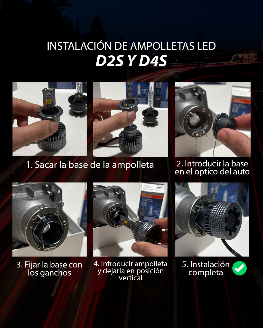 Ampolletas LED d1s d2s d3s d4s d5s