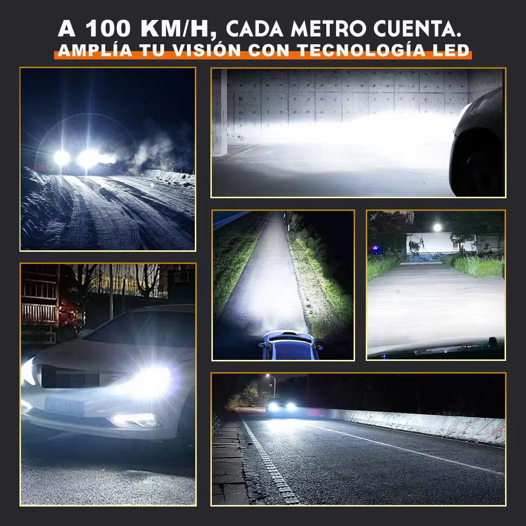 Ampolletas led 9005 hb3 120W 40mil lumens alta iluminación